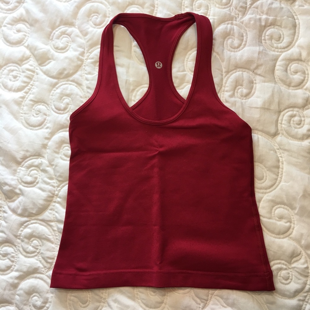 Lululemon Cool Racerback Tank red size 4 cropped